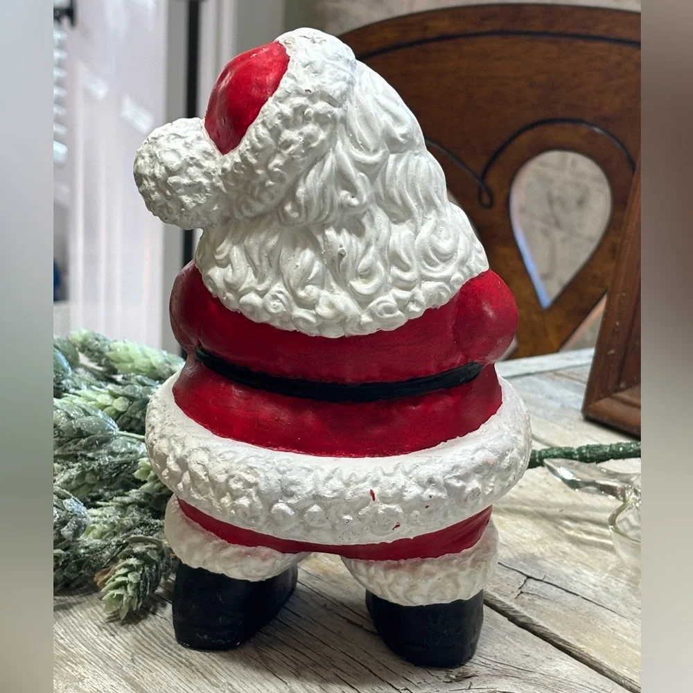 Vintage 70’s Atlantic Mold Winking Santa Clause. 9”T Heavy | Christmas | Holiday